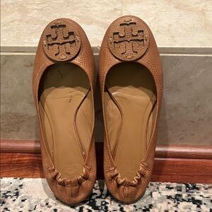 Tory Burch Tan Leather Flats